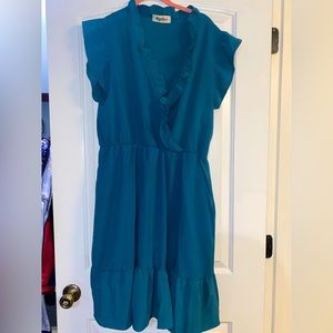 Haptics Crepe Ruffle Pocketed Dress - Like New